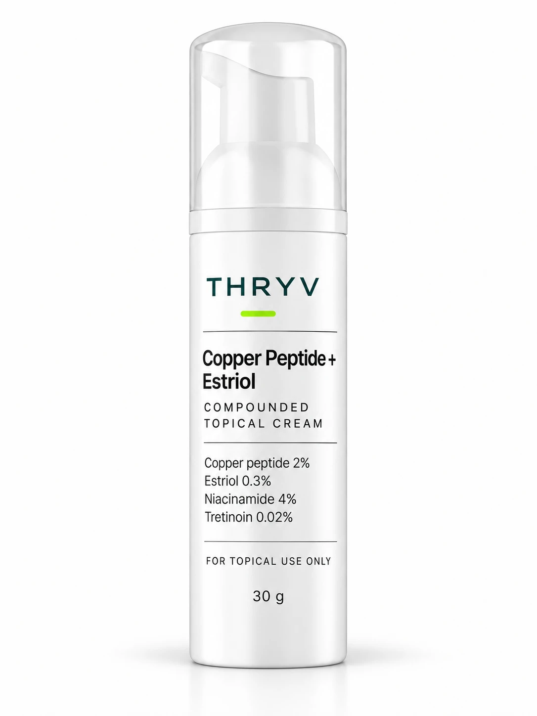 Thryv Copper Peptide + Estriol Cream development topical artwork