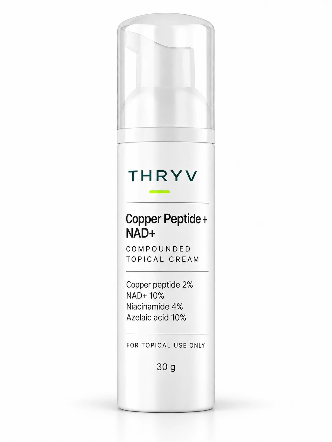 Thryv Copper Peptide + NAD+ Cream development topical artwork