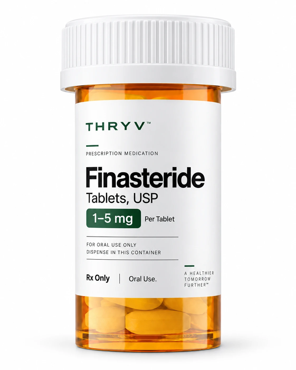 Thryv Finasteride development bottle artwork