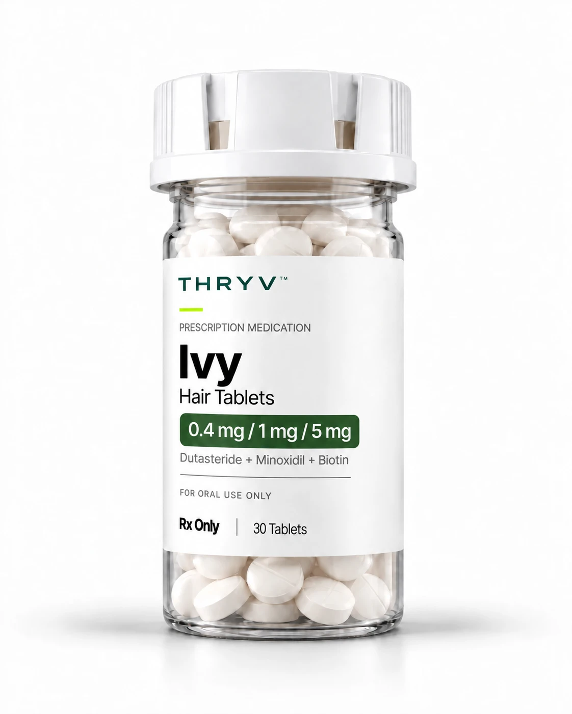 Thryv Ivy Hair Tablet development bottle artwork