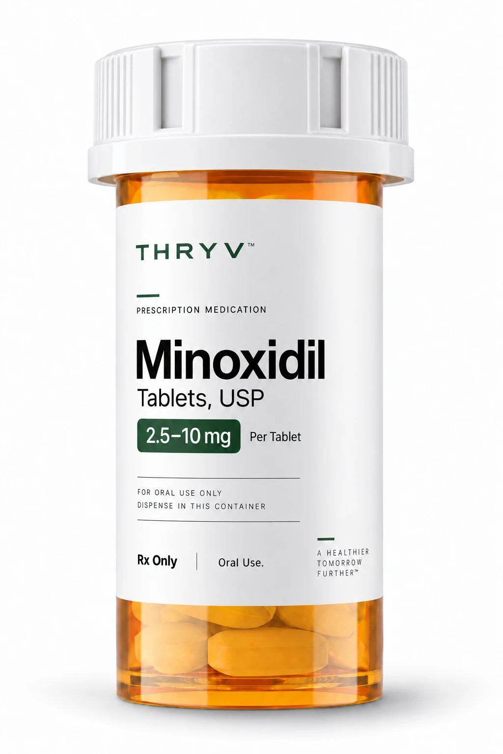 Thryv Minoxidil oral development bottle artwork