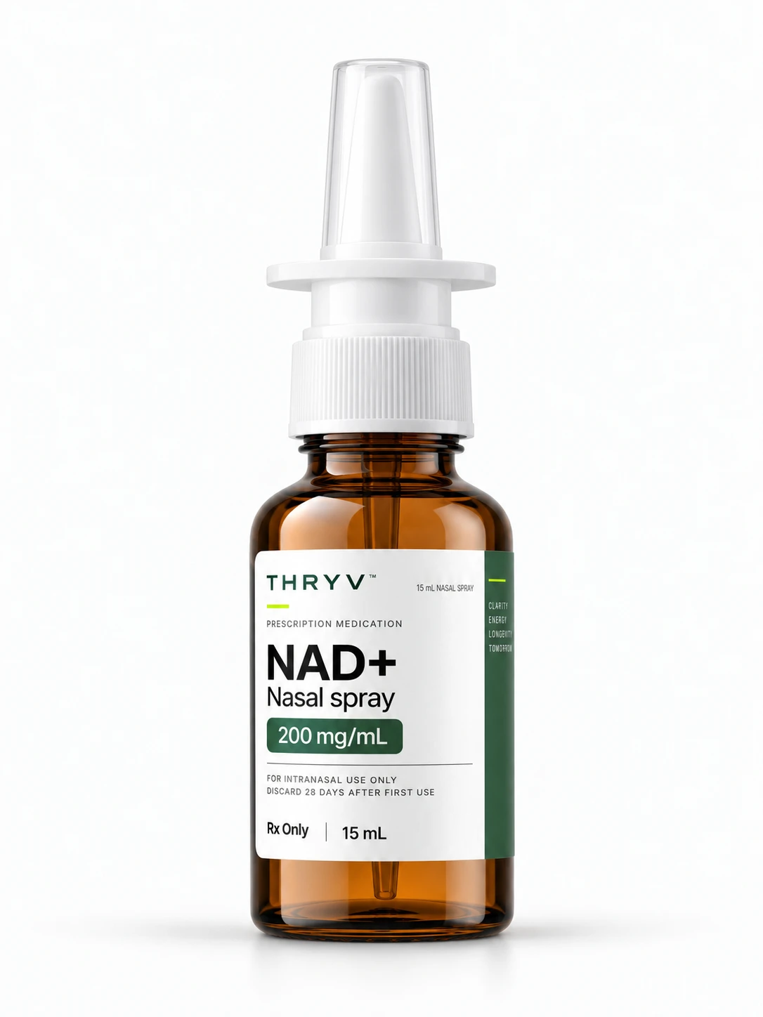 Thryv NAD+ Nasal Spray development bottle artwork