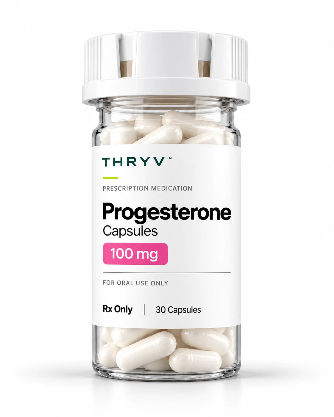 Thryv Micronized Progesterone development bottle artwork