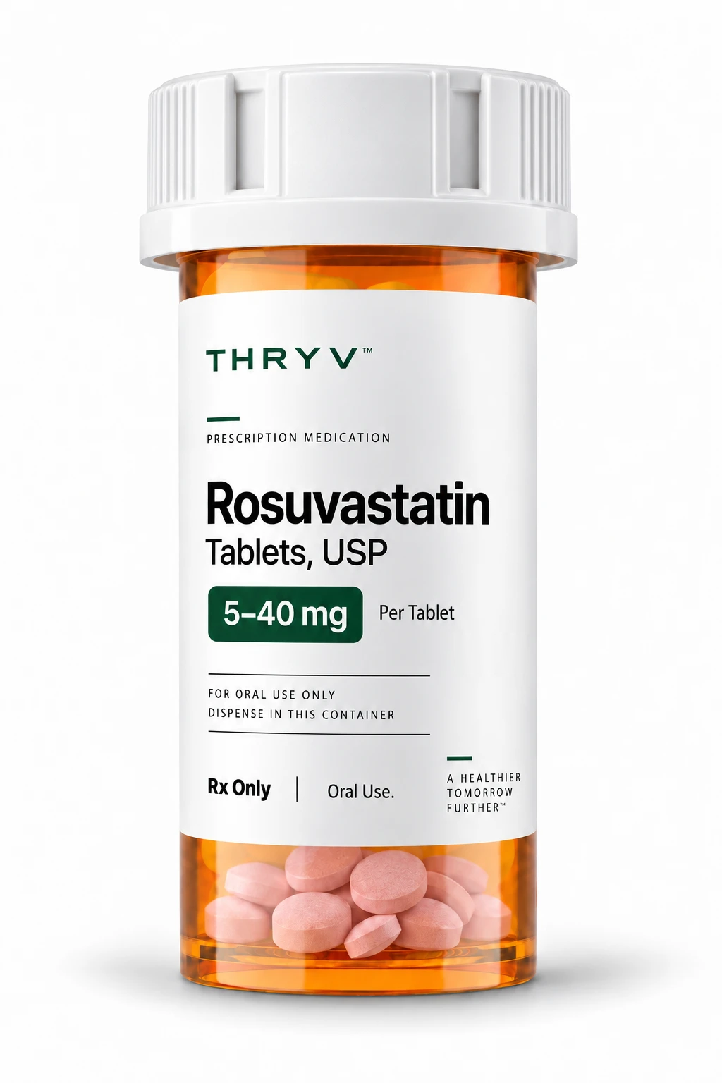 Thryv Rosuvastatin development bottle artwork