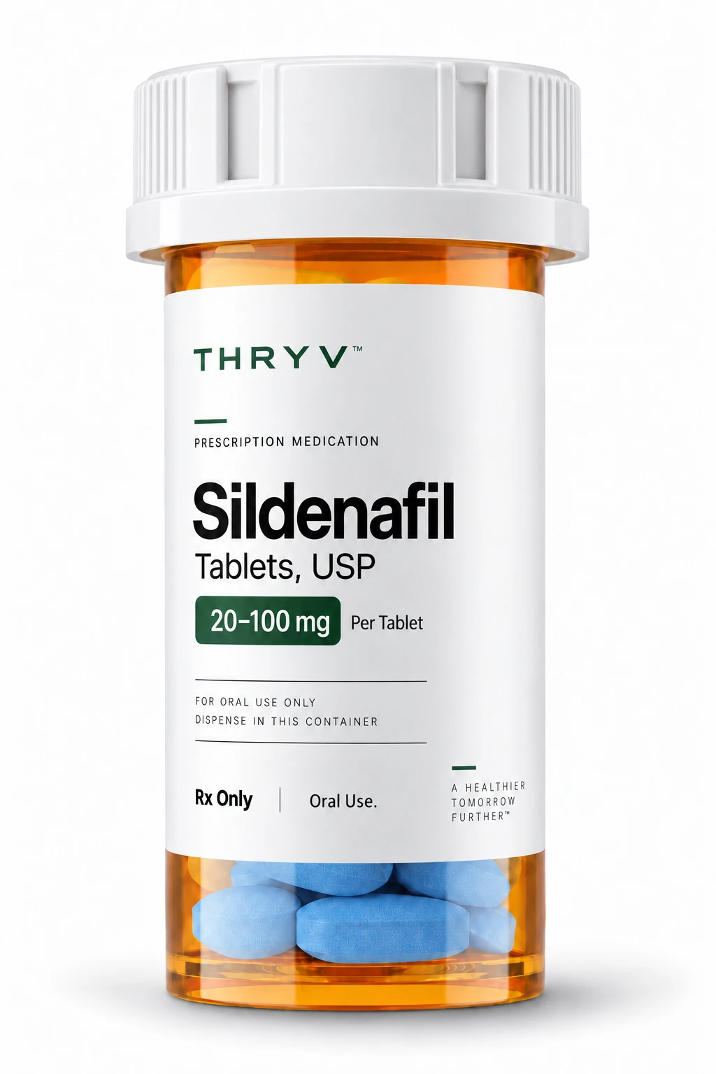 Thryv Sildenafil development bottle artwork