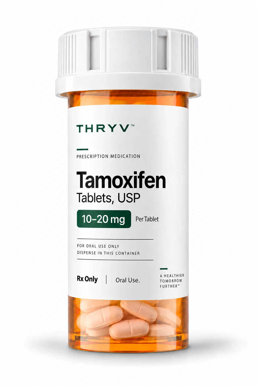 Thryv Tamoxifen development bottle artwork