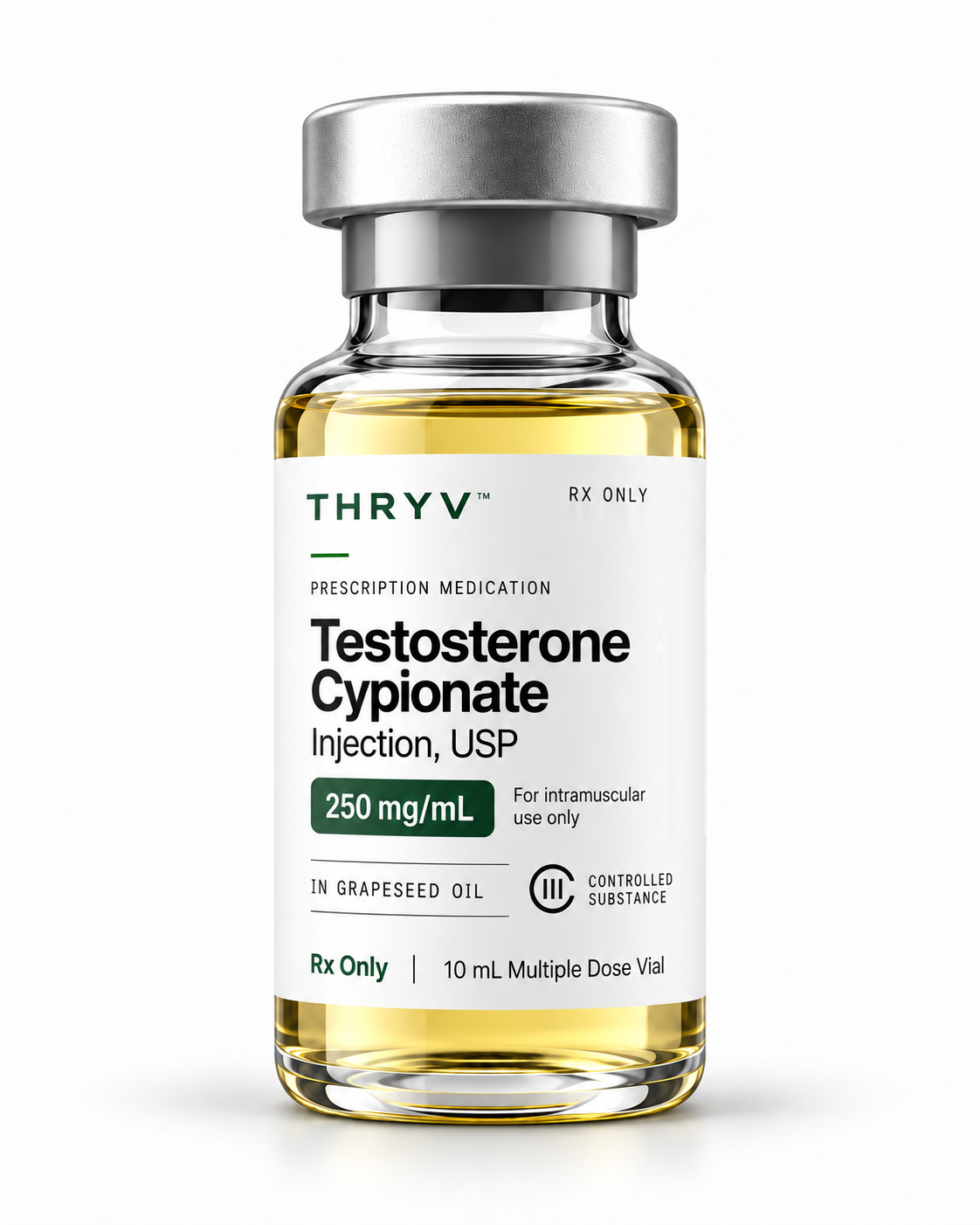 Thryv Testosterone cypionate development vial artwork